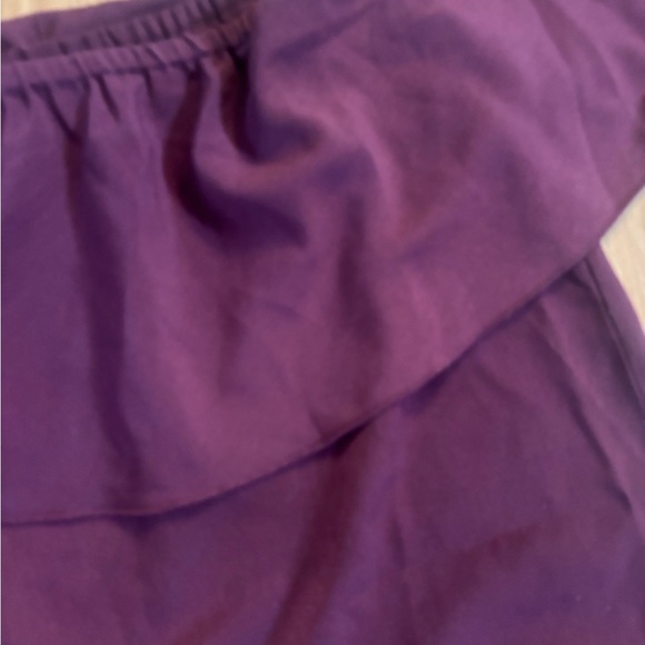 7 for all Mankind Burgundy Sleeveless Ruffled Blouse - Picture 2 of 5